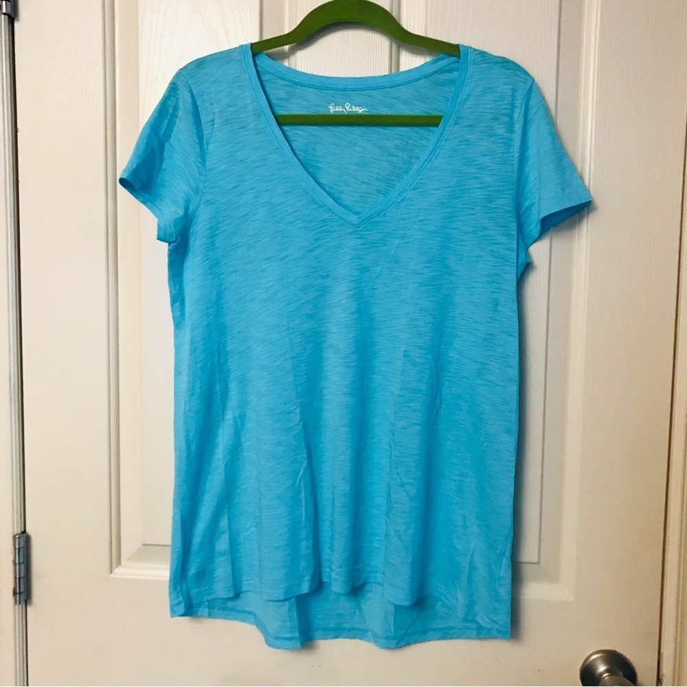 Lily Pulitzer Women’s V-Neck T-shirt Size Small Blue
